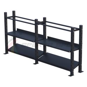 Купить Модульный стеллаж для гантелей, гирь и медболов 2580х430х1200 (2 секции) в Гдове 