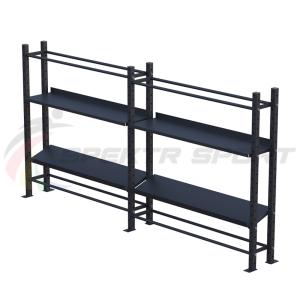 Купить Модульный стеллаж для гантелей, гирь и медболов 3780х430х1950 (2 секции) в Гдове 